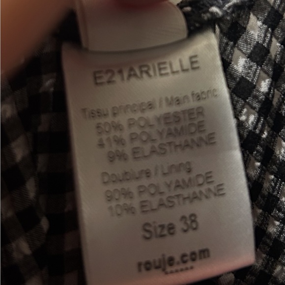 Rouje Monochrome Gingham Dress - Picture 6 of 6